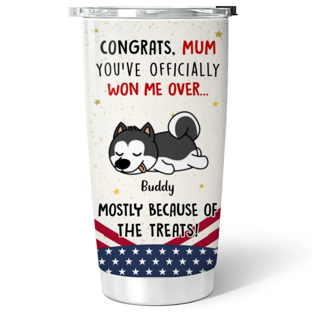 Custom Mother's day Birthday Gifts For Pet Mom, Pet Lovers • Congrats Dog Dad Mom - Personalized Tumbler