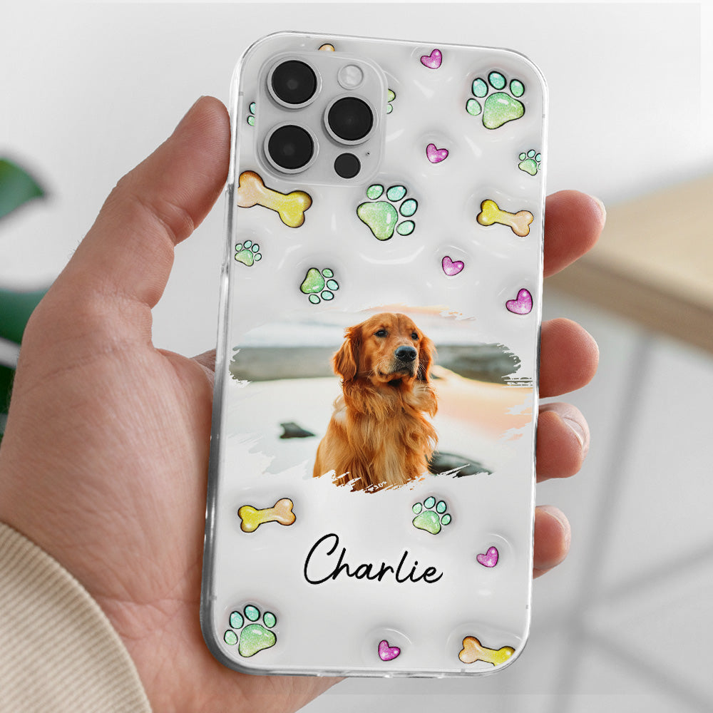 Lovely Human And Her Dogs Photo - Personalized 3D Inflated Effect Phone Case