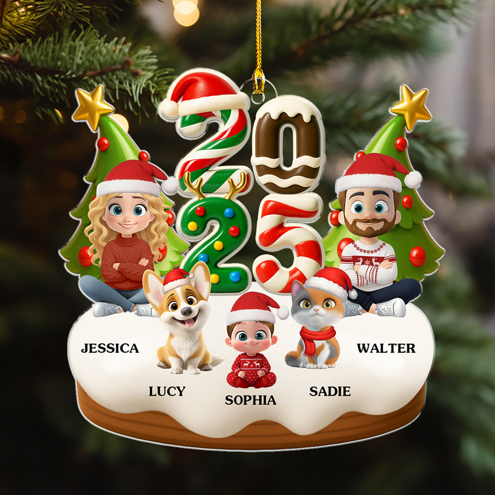Custom Christmas Decor Home Birthday Gifts For Pet Lovers • First Snow Magic - Personalized Acrylic Ornament