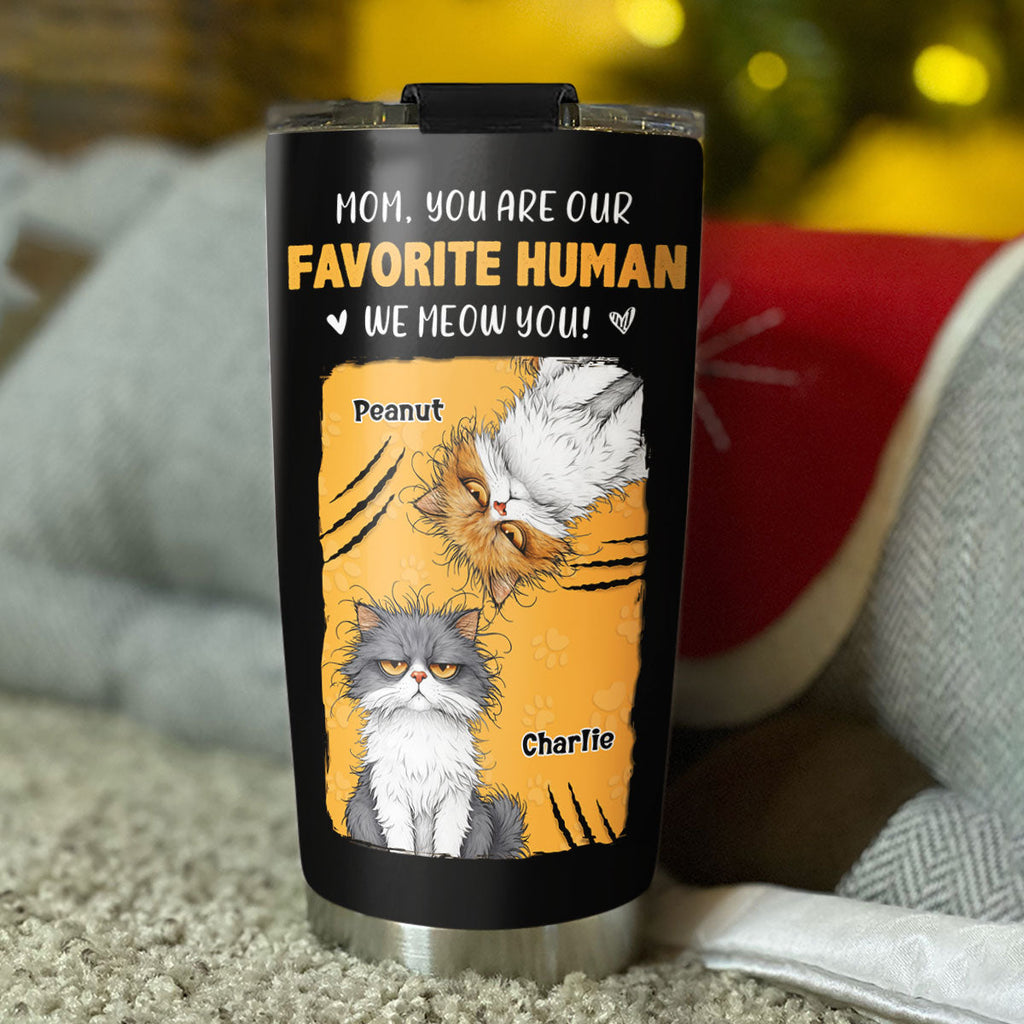 Custom Christmas Birthday Gifts For Cat Lovers • I Meow You - Personalized Tumbler