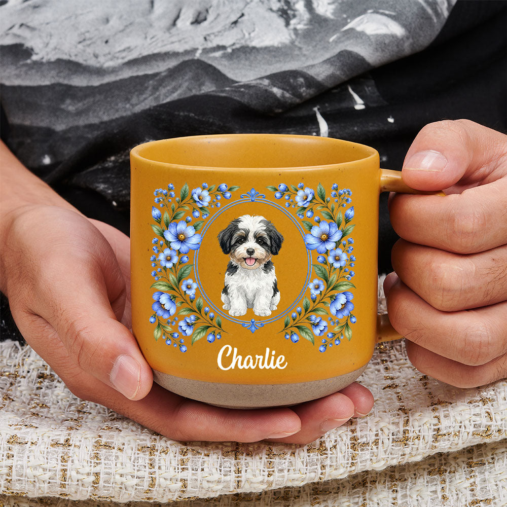 Paws In Bloom - Personalized Pottery Mug