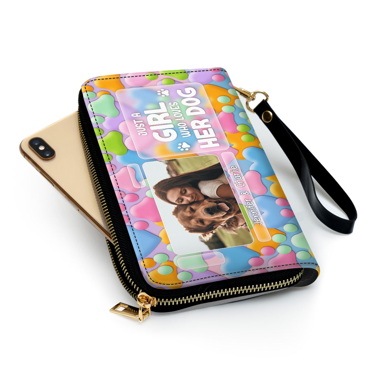 Just A Girl Who Love Dogs Photo - Personalized Leather Wallet