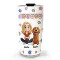 Custom Mother's day Birthday Gifts For Dog Mom, Dog Lovers • Love Myself For Being Dog Mom - Personalized 3D Inflated Effect Tumbler