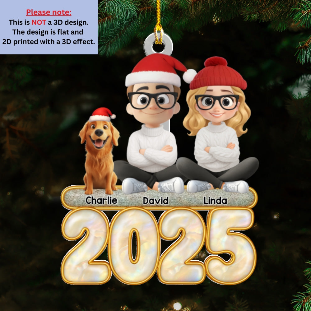 Custom Christmas Decor Home Birthday Gifts For Dog Lovers • This Is Us And The Dog - Personalized Acrylic Ornament