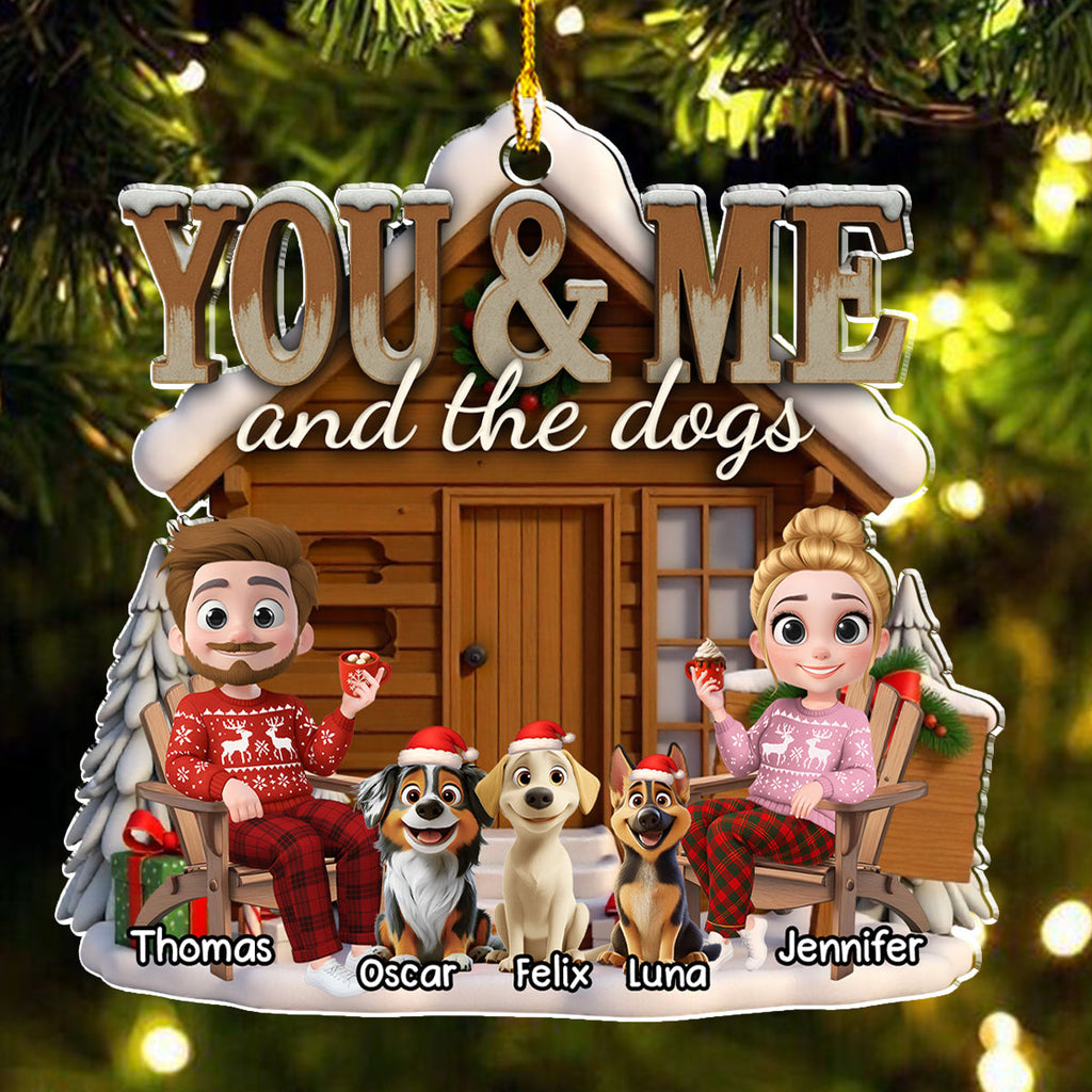 Custom Christmas Decor Home Birthday Gifts For Pet Lovers • You Me And Our Pup - Personalized Acrylic Ornament
