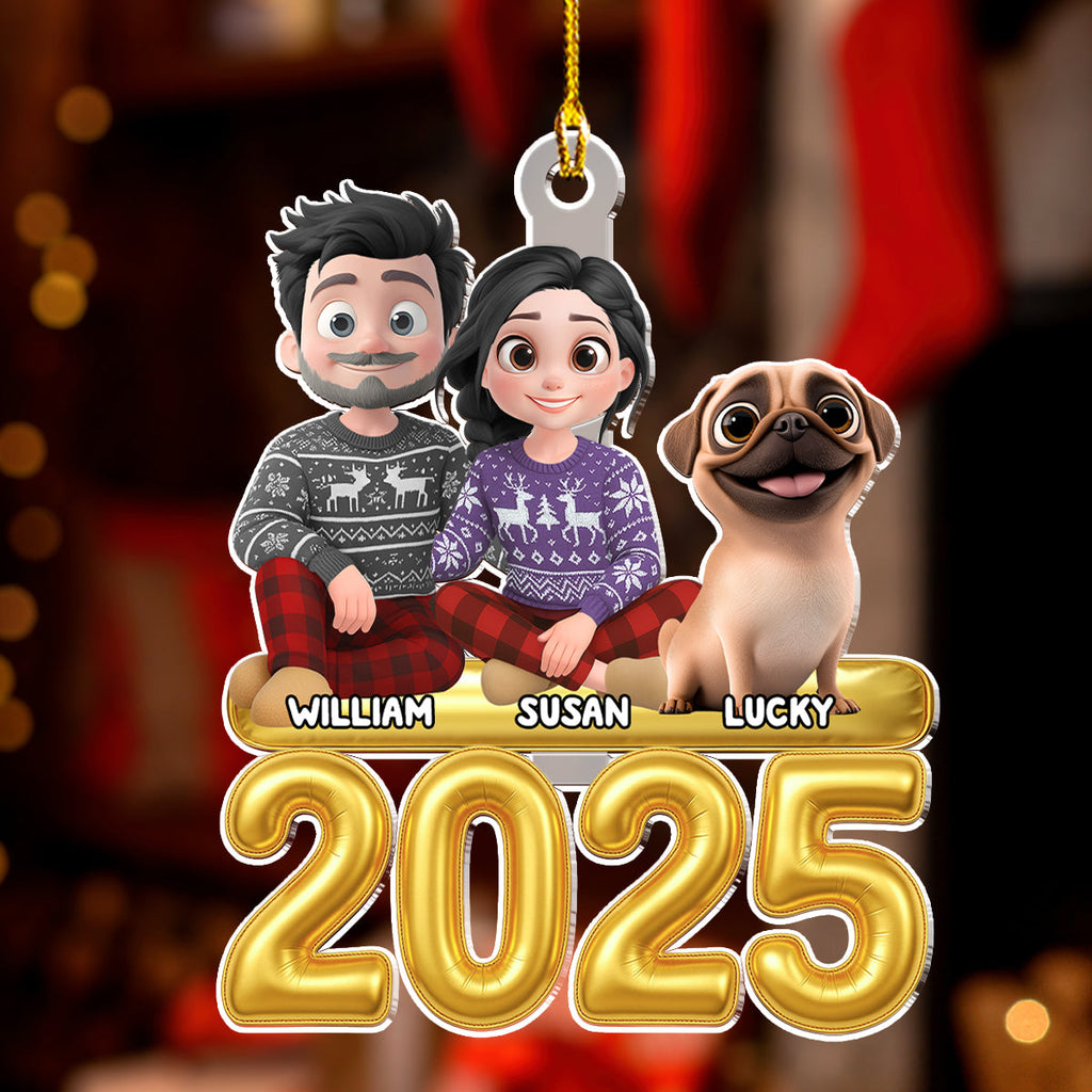 Custom Christmas Decor Home Birthday Gifts For Dog Lovers • Us And Our Children - Personalized Acrylic Ornament