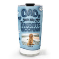Custom Christmas Birthday Gifts For Pet Lovers • Thanks For Being Dog Favorite Human Ver Photo - Personalized 3D Inflated Effect Tumbler