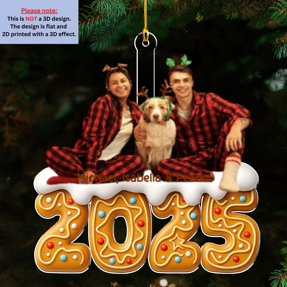 Custom Christmas Decor Home Birthday Gifts For Pet Lovers • Family Of The Year Photo - Personalized Acrylic Ornament
