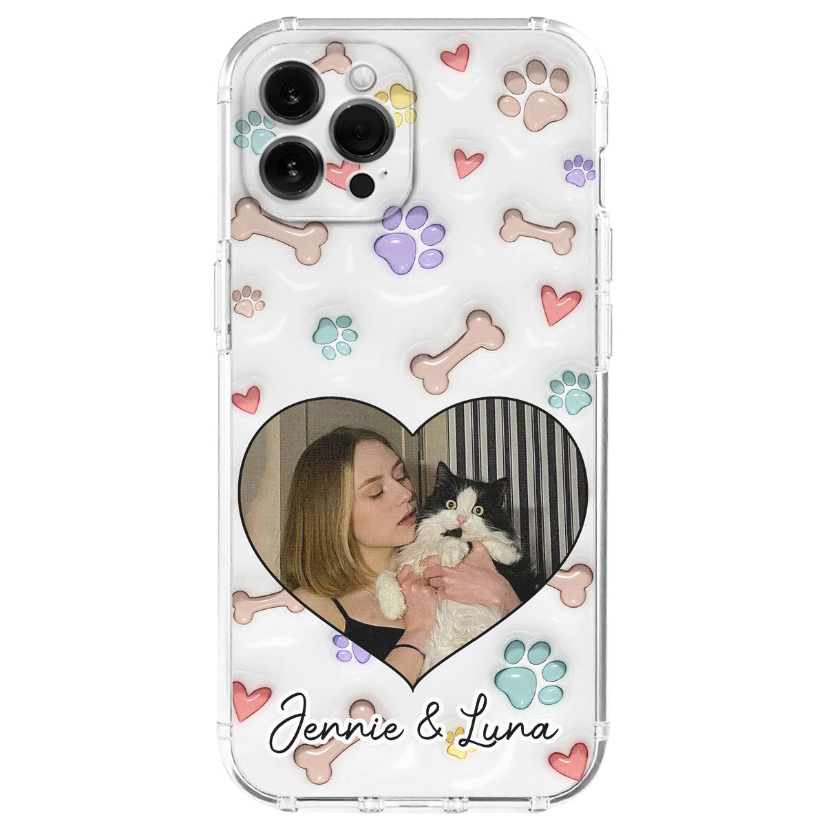 Her Baby Lovely Cats Ver Photo - Personalized 3D Inflated Effect Phone Case