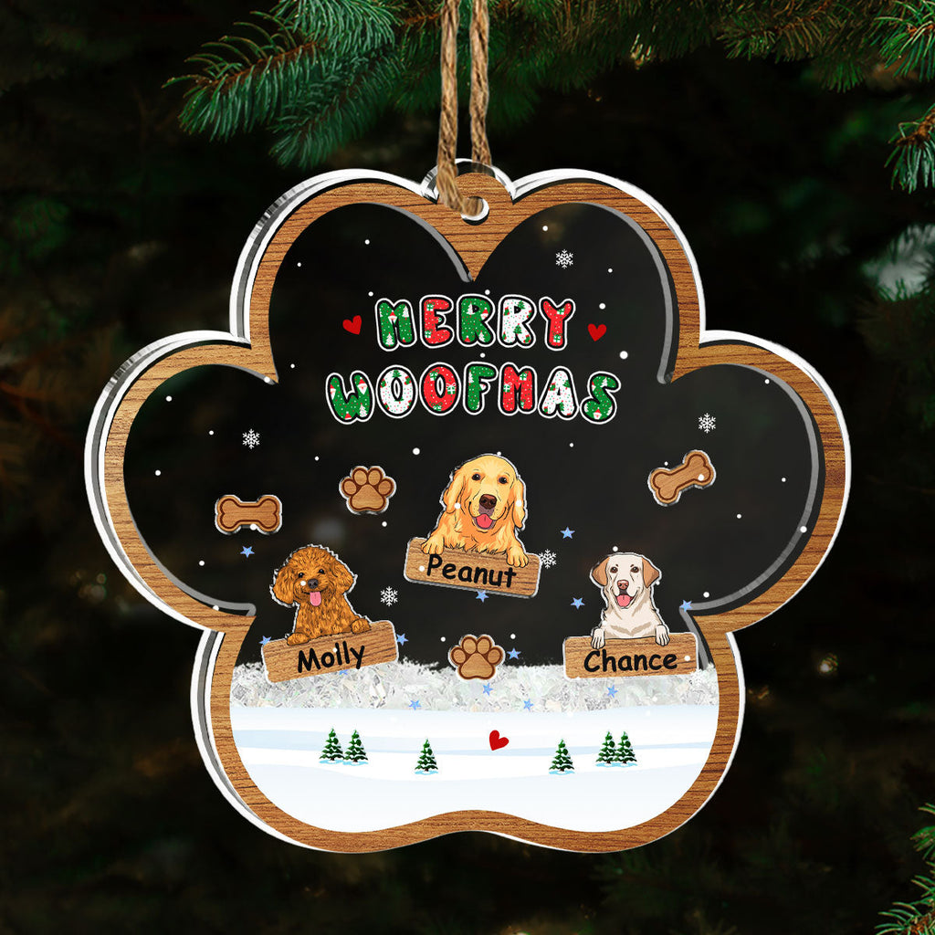 Woofmas Winter - Personalized Acrylic Shaker Ornament