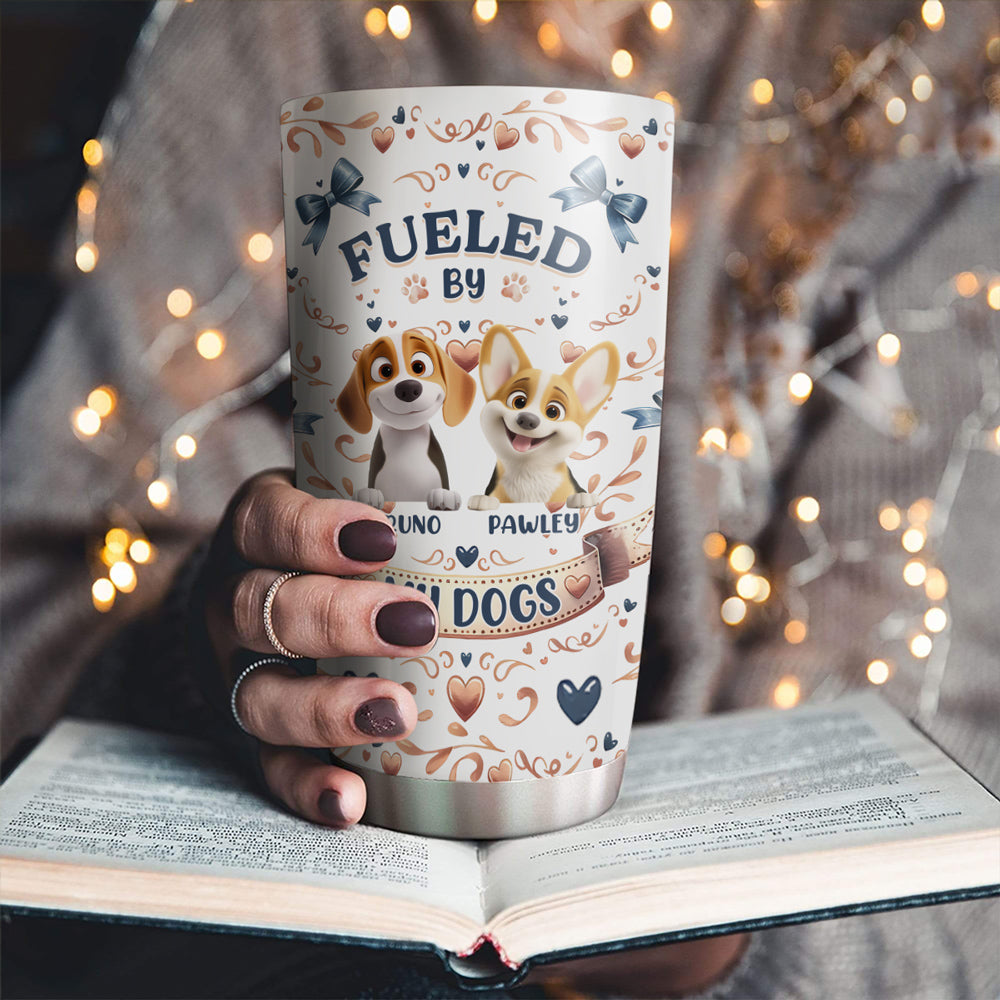 Custom Christmas Birthday Gifts For Dog Mom, Dog Lovers • Us In Grid - Personalized Tumbler