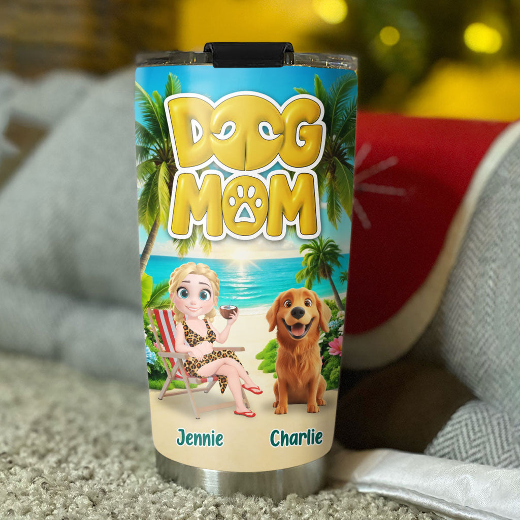 Custom Christmas Birthday Gifts For Dog Mom, Dog Lovers • Dog Mom Summer - Personalized Tumbler