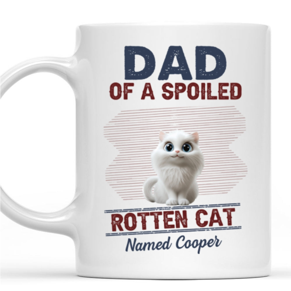 Custom Father's day Birthday Gifts For Cat Dad, Cat Lovers • New Rotten Cat Chibi - Personalized Coffee Mug