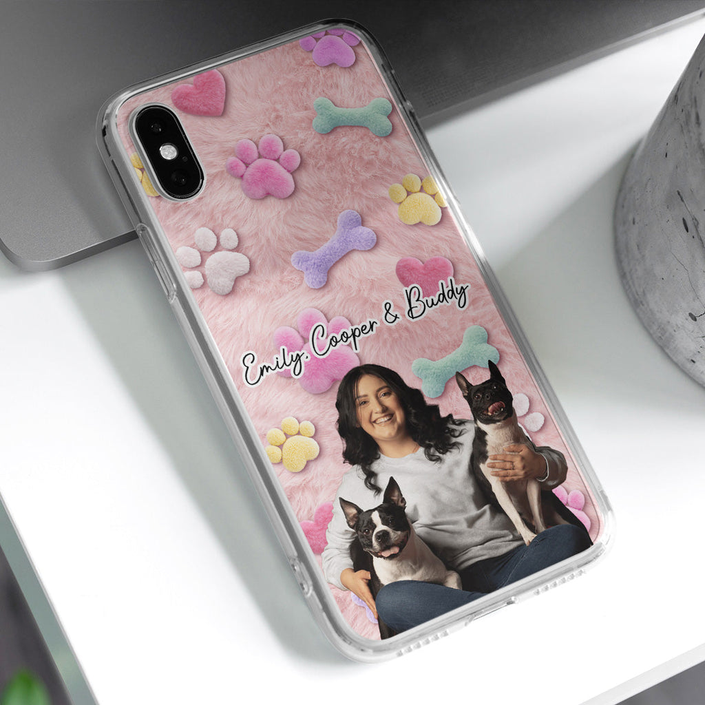 Dog Mom Mum With Fur Baby Photo - Personalized 3D Effect Phone Case