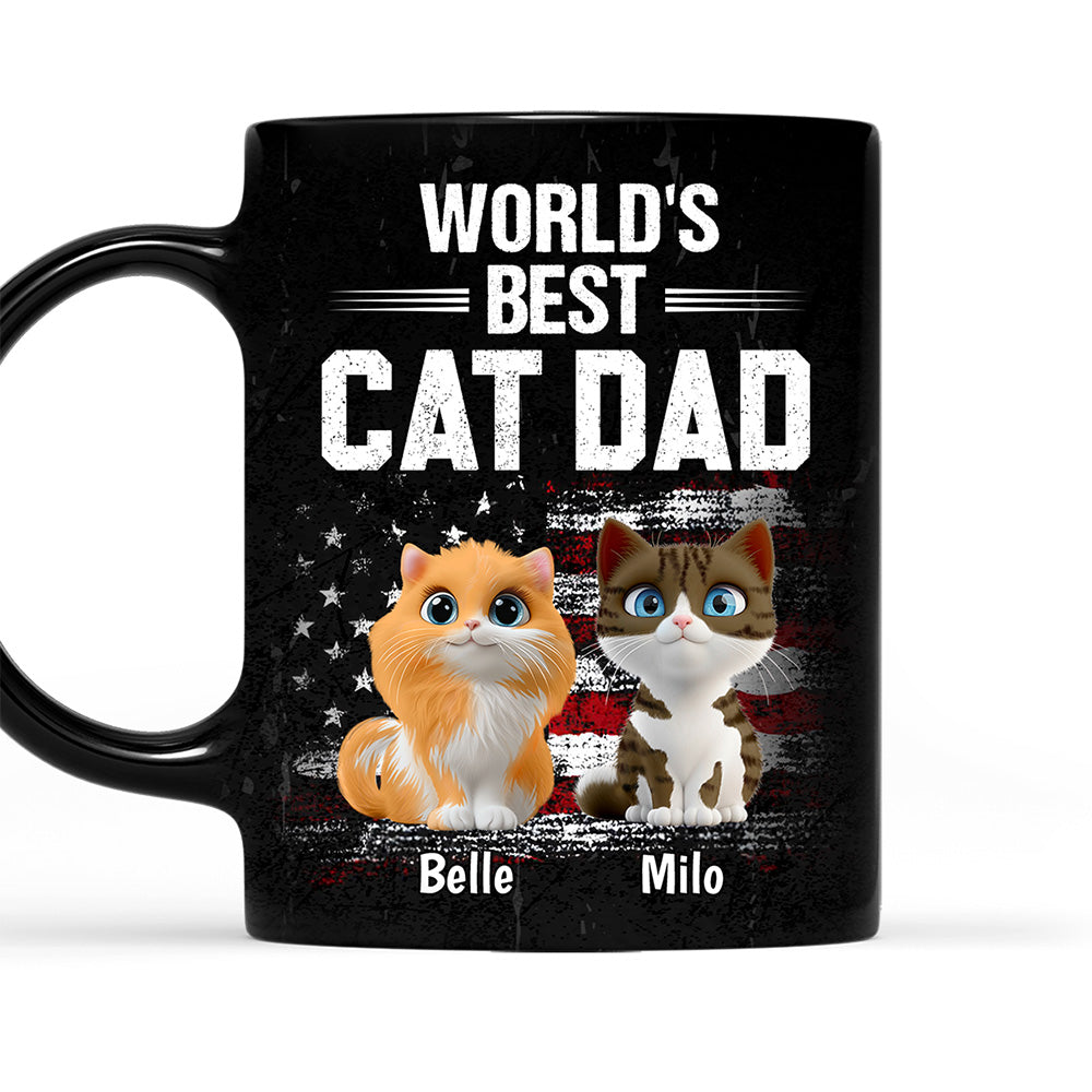 Custom Mother's Father's day Birthday Gifts For Cat Lovers • World Best Cat Dad - Personalized Coffee Mug