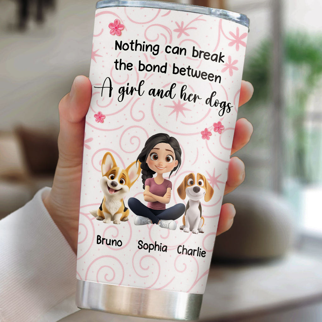 Custom Christmas Birthday Gifts For Dog Mom, Dog Lovers • Girls Are In Love With Dogs - Personalized Tumbler