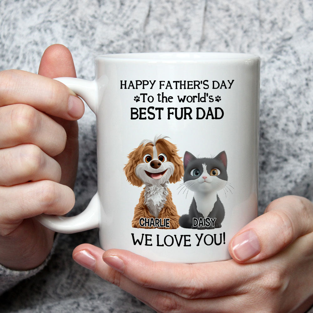 Custom Father's day Birthday Gifts For Pet Dad, Pet Lovers • I Love You The Best Pet Dad - Personalized Coffee Mug