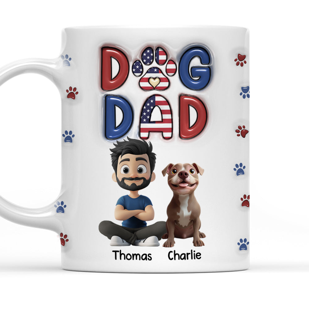 Custom Father's day Birthday Gifts For Dog Dad, Dog Lovers • My Lovely Dog - Personalized 3D Inflated Effect Mug