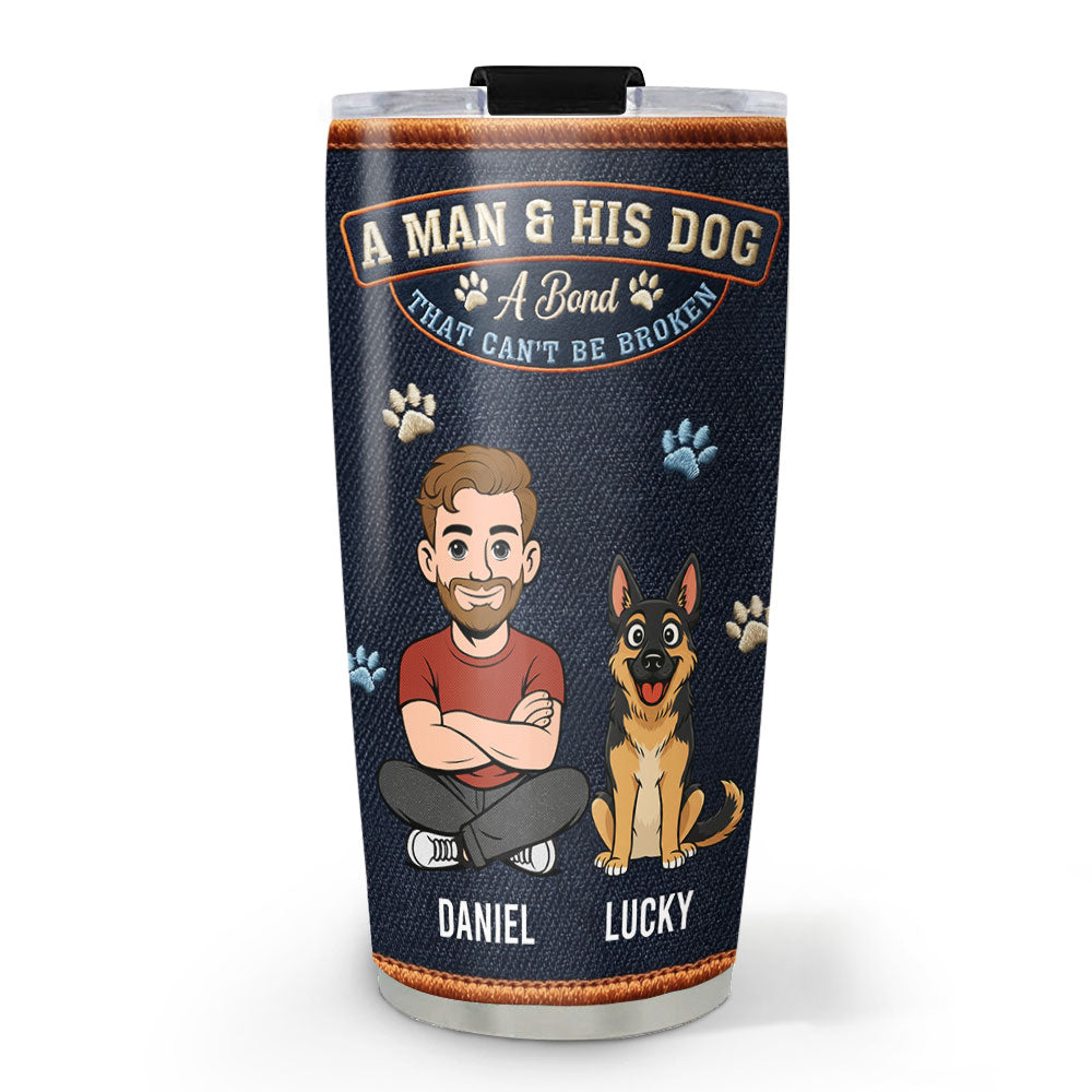 Custom Christmas Birthday Gifts For Dog Dad, Dog Lovers • Forever My Dog - Personalized Tumbler