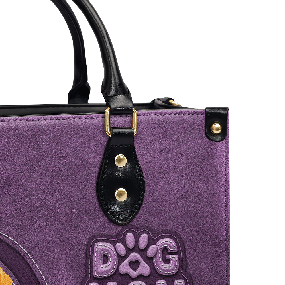 Storybook Cartoon Dog Mom - Personalized Leather Bag