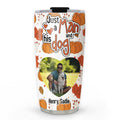 Custom Photo Christmas Birthday Gifts For Dog Dad, Dog Lovers • Falling In You Photo - Personalized Tumbler
