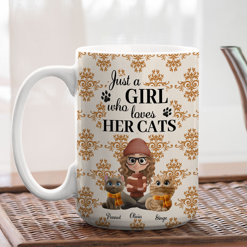 Custom Christmas Birthday Gifts For Pet Mom, Pet Lovers • Pumskin Cat Autumn - Personalized Coffee Mug