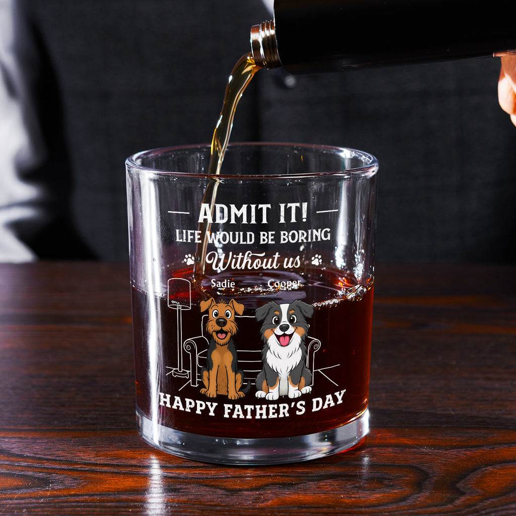 You Deserve All The Tail Wags - Personalized Whiskey Glass