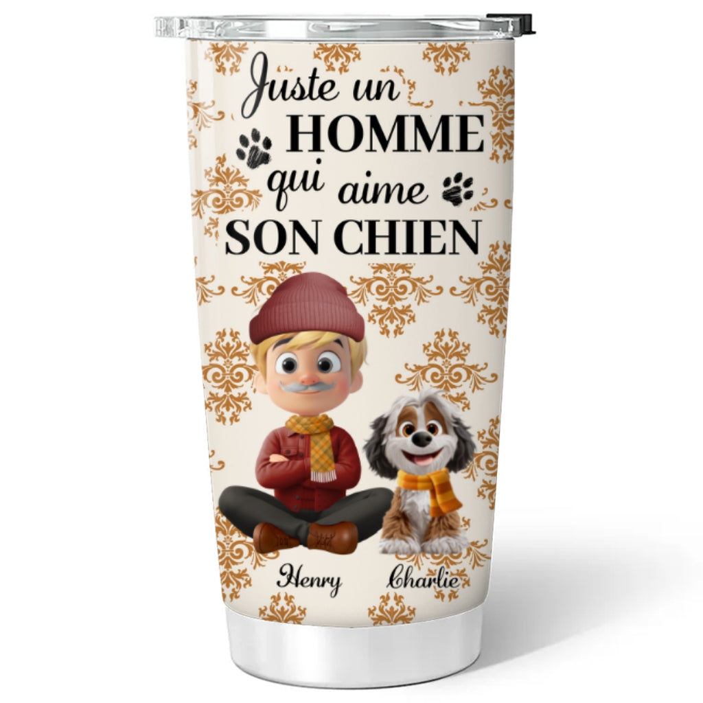Custom Christmas Birthday Gifts For Dog Dad, Dog Lovers • Gobelet Personnalisé - Chiens Citrouille d’Automne