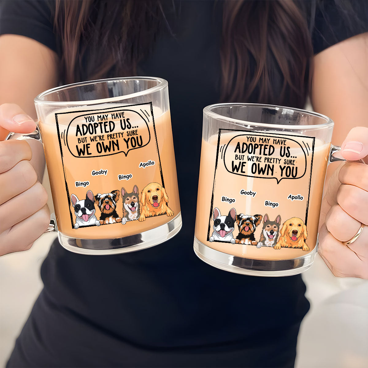Custom Christmas Birthday Gifts For Dog Lovers • Pretty Sure - Personalized Glass Mug