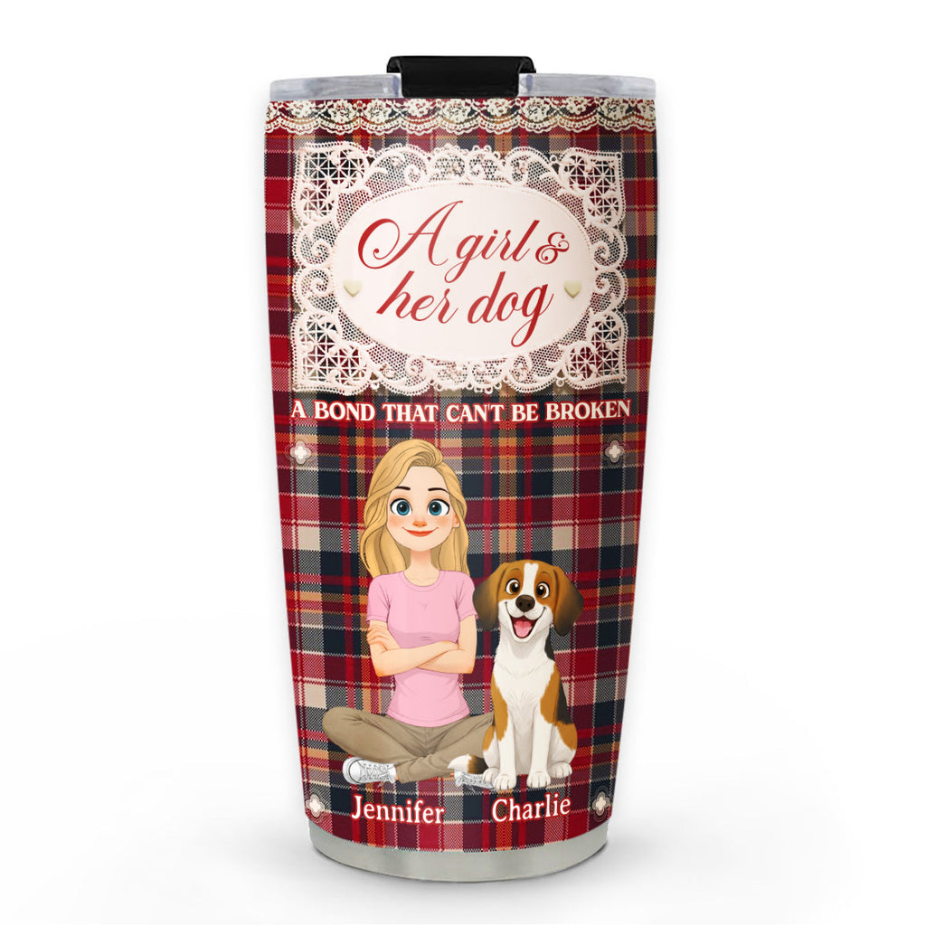 Custom Christmas Birthday Gifts For Dog Mom, Dog Lovers • Flower And Storybook Dog - Personalized Tumbler