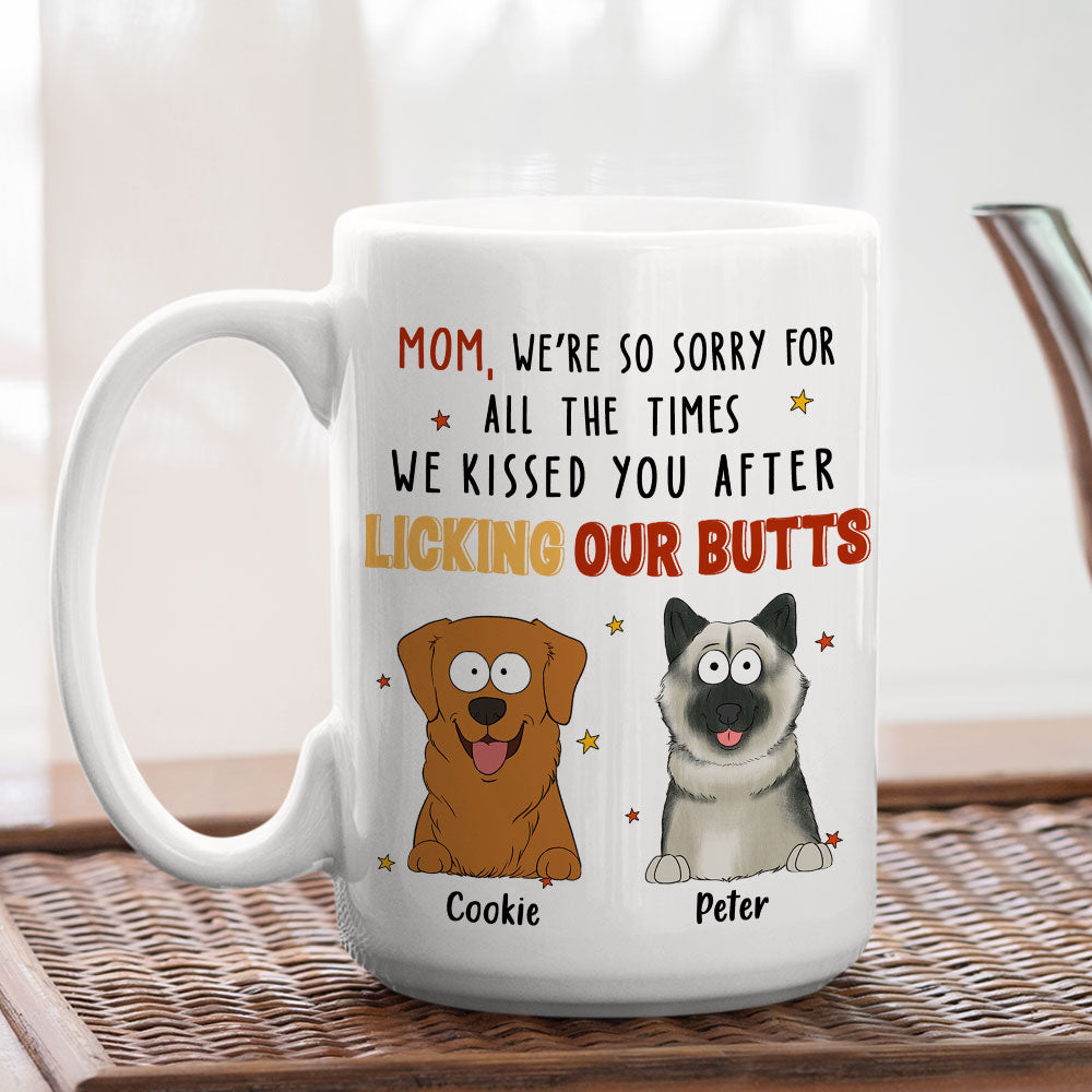 Custom Christmas Birthday Gifts For Dog Lovers • After Licking My Butt - Personalized Coffee Mug