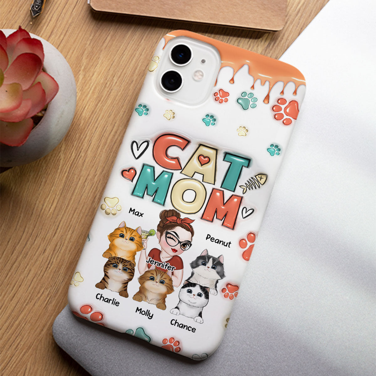 My Lovely Cat - Personalized 3D Inflated Effect Phone Case