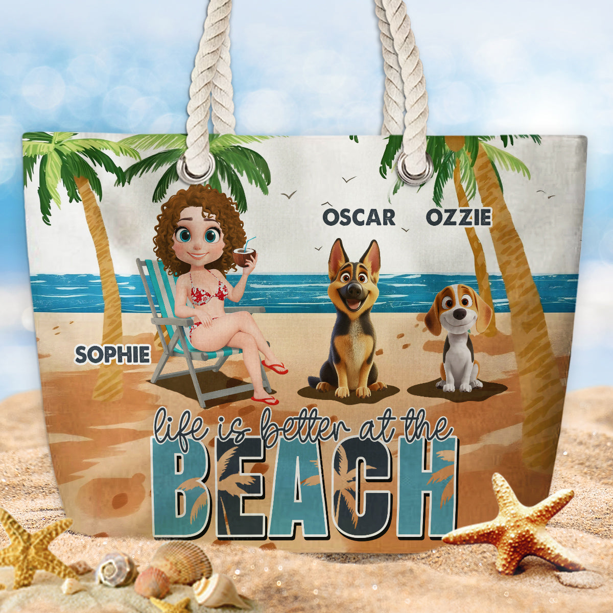 Life Is Better - Personalized Beach Bag