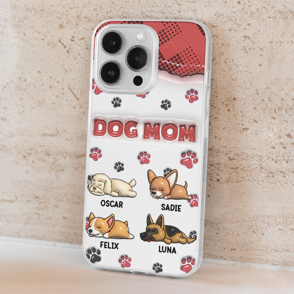 Dog Mom Version 2 - Personalized 3D Inflated Effect Phone Case