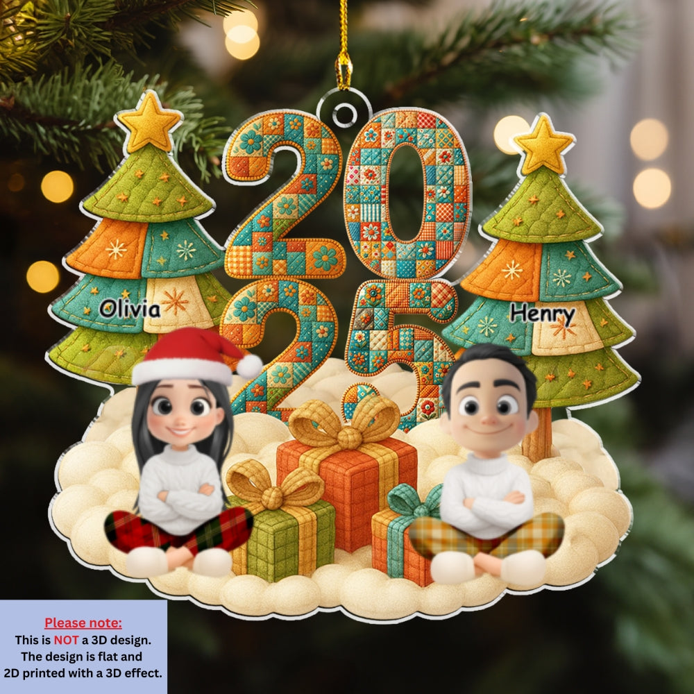 Custom Christmas Decor Home Birthday Gifts For Dog Lovers • A Patchwork Family - Personalized Acrylic Ornament