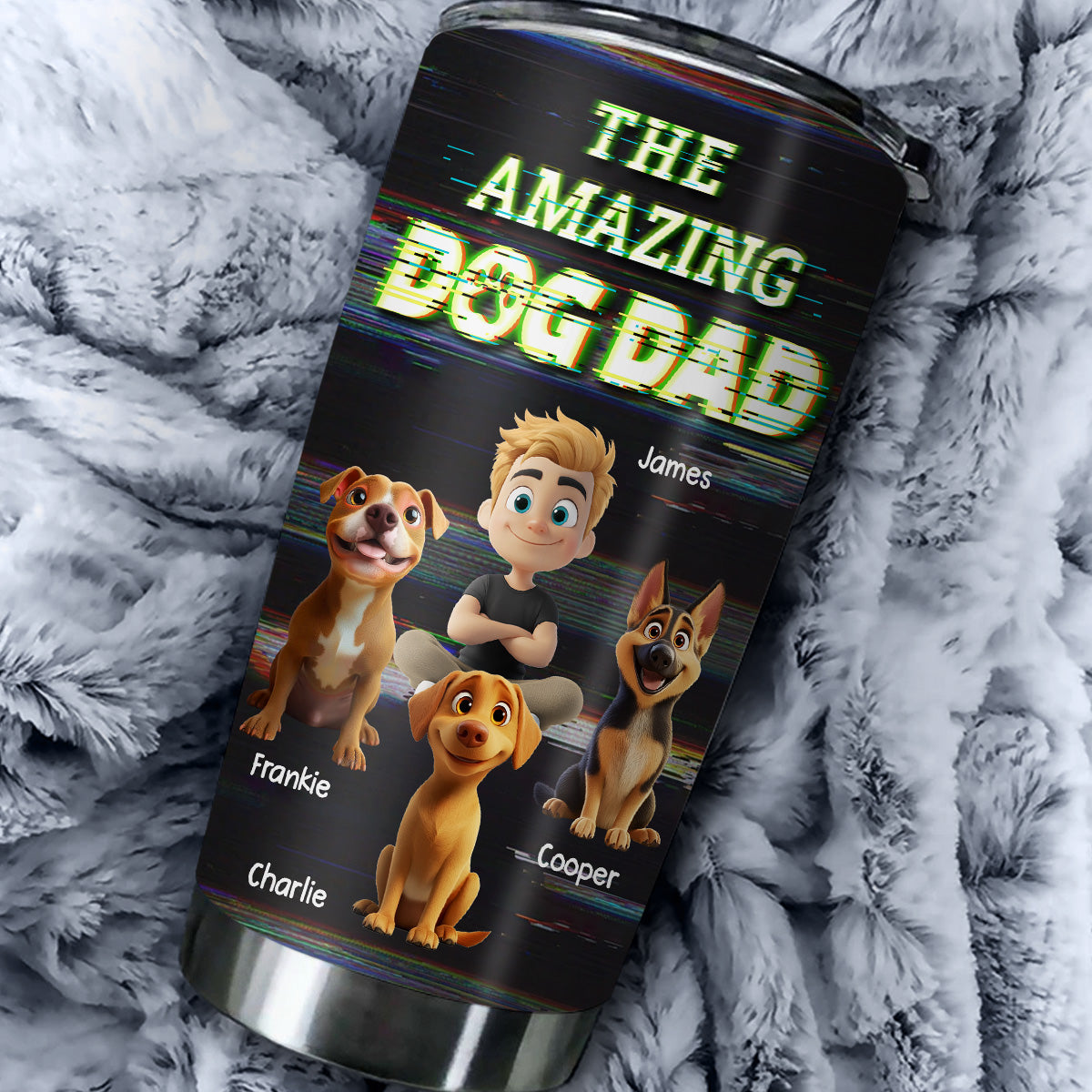 Custom Father's day Birthday Gifts For Dog Dad, Dog Lovers • This Is Our Awesome Dog Dad - Personalized Tumbler
