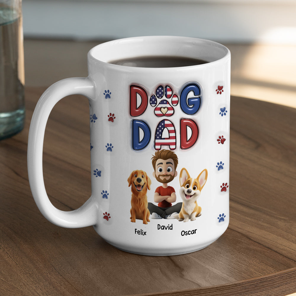 Custom Father's day Birthday Gifts For Dog Dad, Dog Lovers • My Lovely Dog - Personalized 3D Inflated Effect Mug