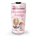 Custom Christmas Birthday Gifts For Dog Mom, Dog Lovers • The Bond We Have - Personalized 3D Effect Tumbler