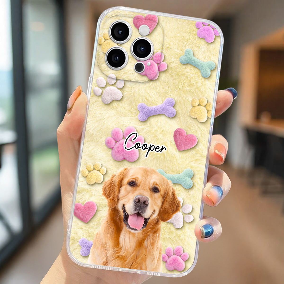 Dog Mom Mum With Fur Baby Photo - Personalized 3D Effect Phone Case
