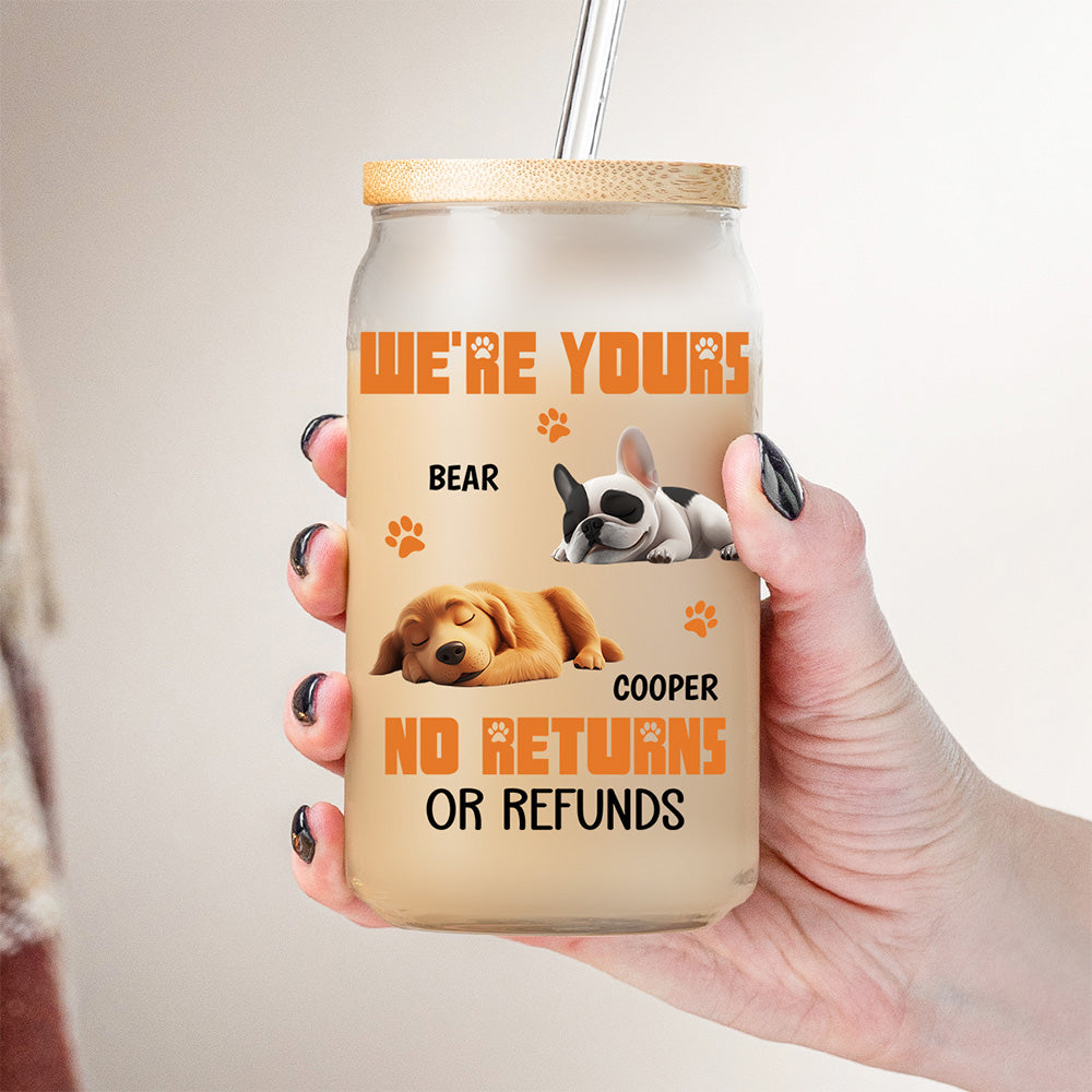 No Returns Or Refunds - Personalized Glass Can