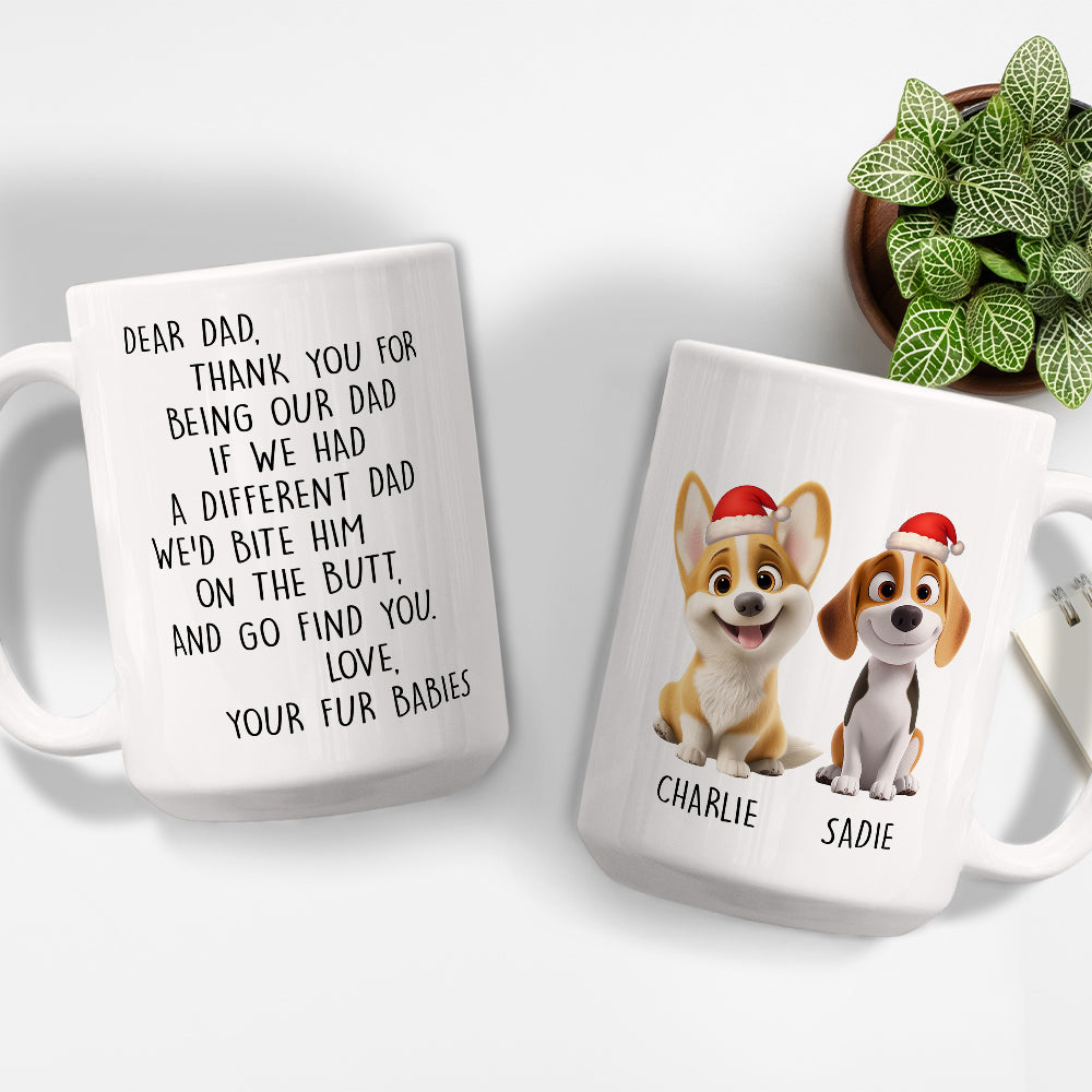 Custom Christmas Birthday Gifts For Dog Lovers • Favorite Human Cartoon Christmas - Personalized Coffee Mug