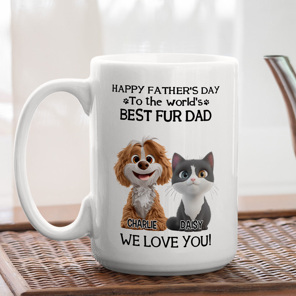 Custom Father's day Birthday Gifts For Pet Dad, Pet Lovers • I Love You The Best Pet Dad - Personalized Coffee Mug