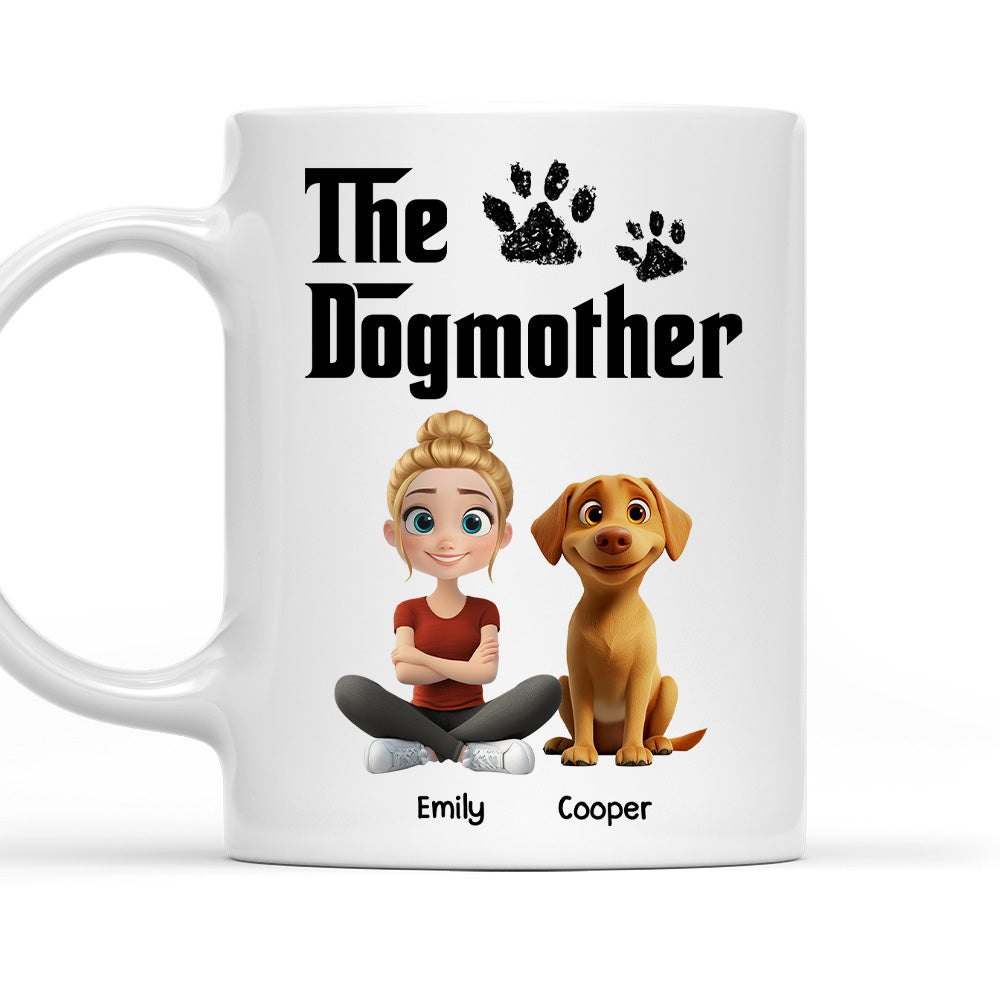 Custom Christmas Birthday Gifts For Dog Mom, Dog Lovers • White Cool Dog Mother - Personalized Coffee Mug