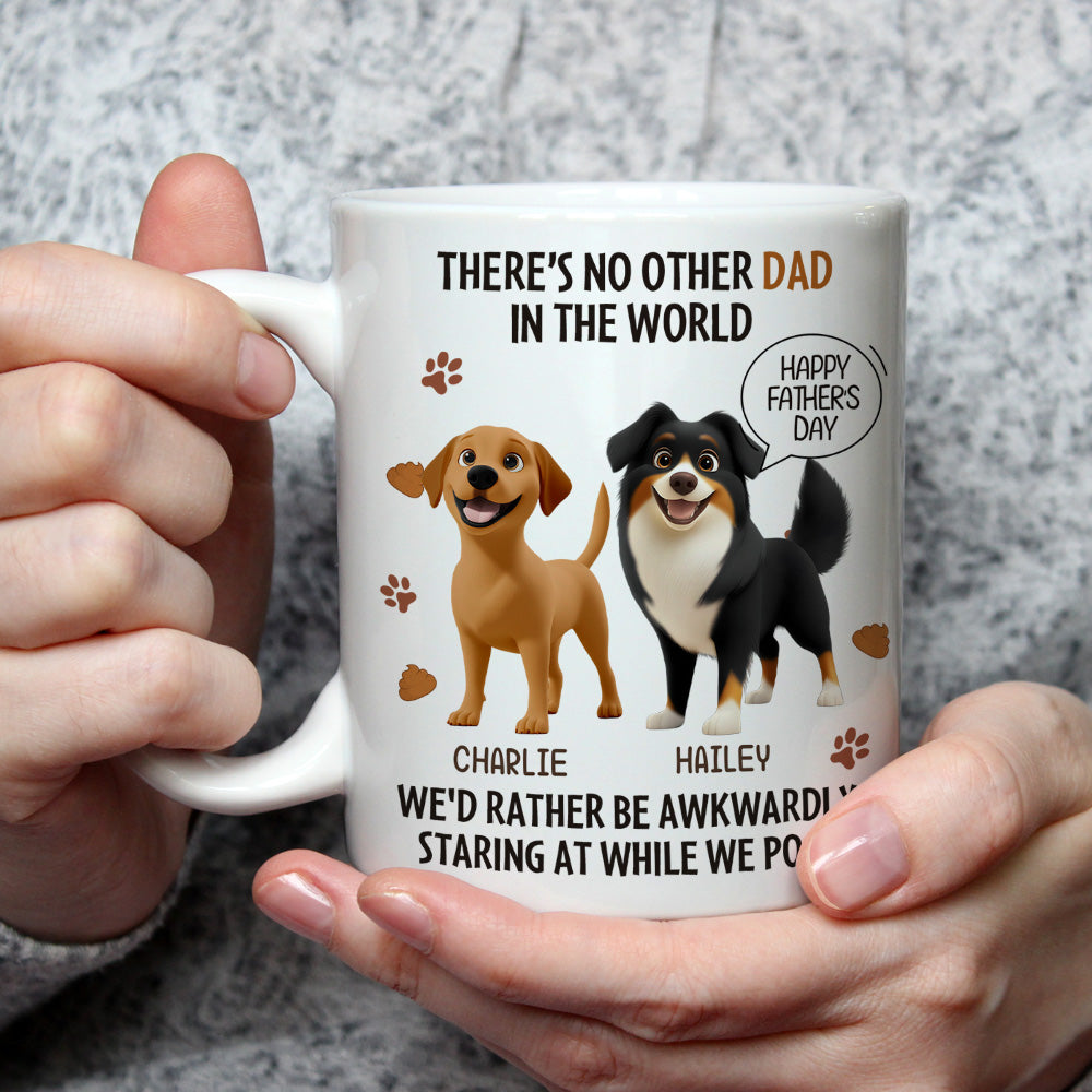 Custom Father's day Birthday Gifts For Dog Dad, Dog Lovers • The Poop Stare - Personalized Coffee Mug