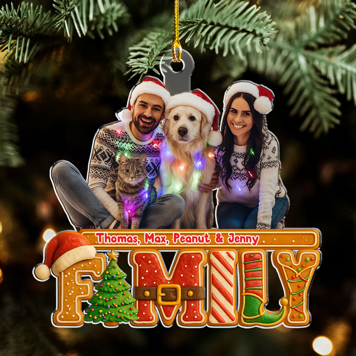 Our Christmas Laughter Photo - Personalized Acrylic Ornament