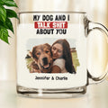 Custom Photo Christmas Birthday Gifts For Dog Lovers • Talk About You Photo - Personalized Glass Mug