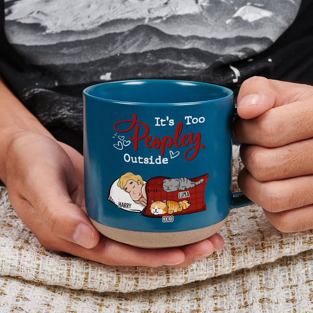 Custom Mother's day Birthday Gifts For Cat Mom, Cat Lovers • Too Peopley - Personalized Pottery Mug