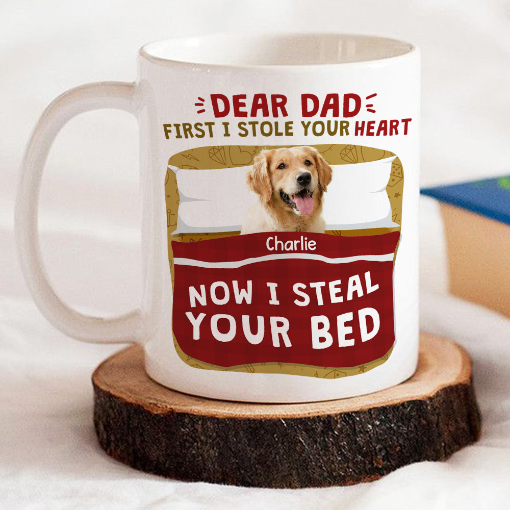 Custom Christmas Birthday Gifts For Dog Lovers • Dog Mom Dad I Stole Your Heart - Personalized Coffee Mug