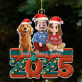 Custom Christmas Decor Home Birthday Gifts For Dog Lovers • Jolly Year - Personalized 3D Effect Acrylic Ornament