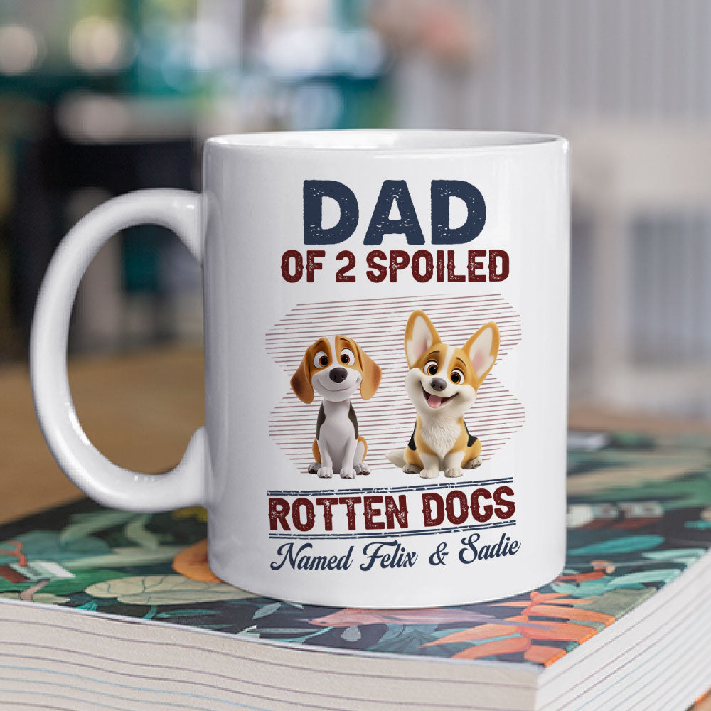 Custom Father's day Birthday Gifts For Dog Dad, Dog Lovers • New Rotten Dog Chibi - Personalized Coffee Mug